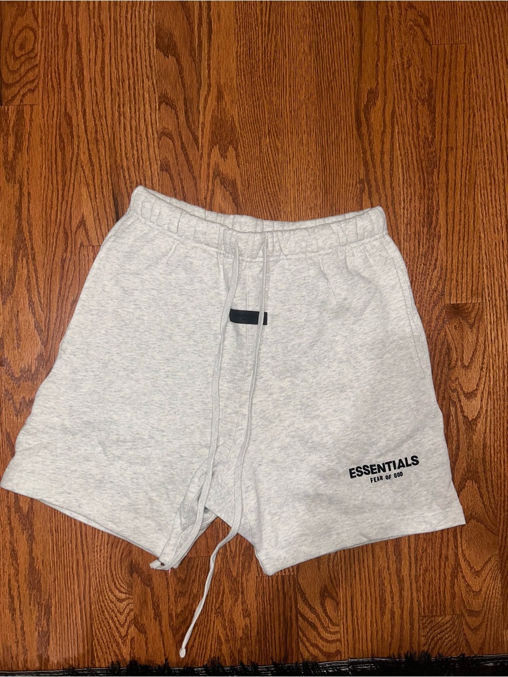 ESSENTIALS Men's Heather Light Gray Athletic Shorts